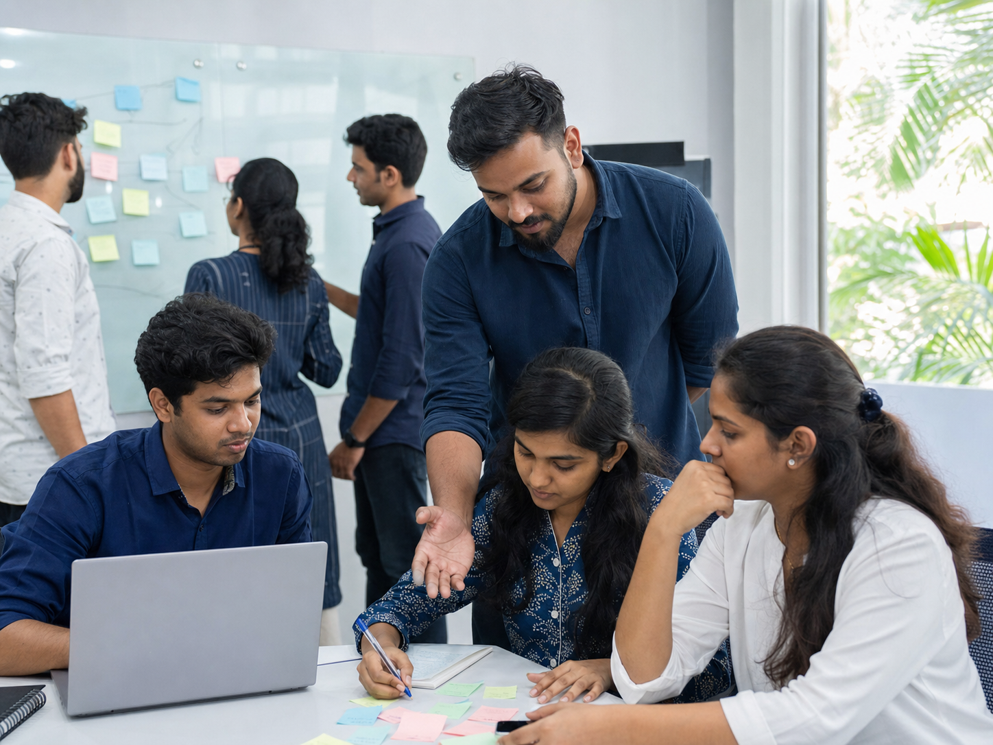 Students taking part in a practical workshop